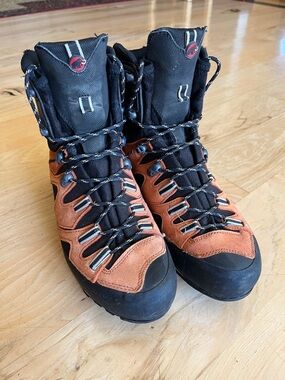 Mammut Orange and Black Mountaineering Boots Men's
